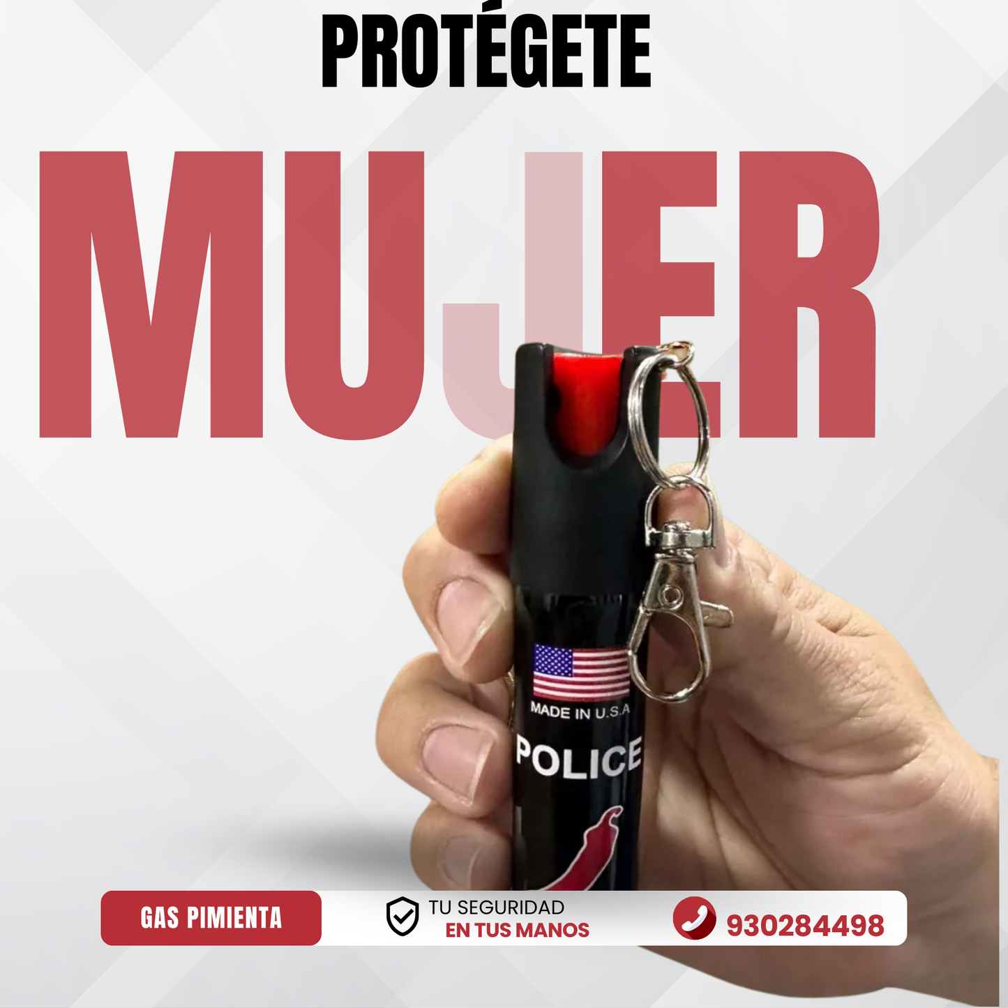 PACK POR EL MES DE LA MUJER: MANO LED + GAS PIMIENTA 🚫🚷