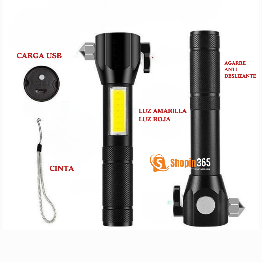 🚨 Linterna Martillo 7 en 1 que Puede Salvar tu Vida ⚡