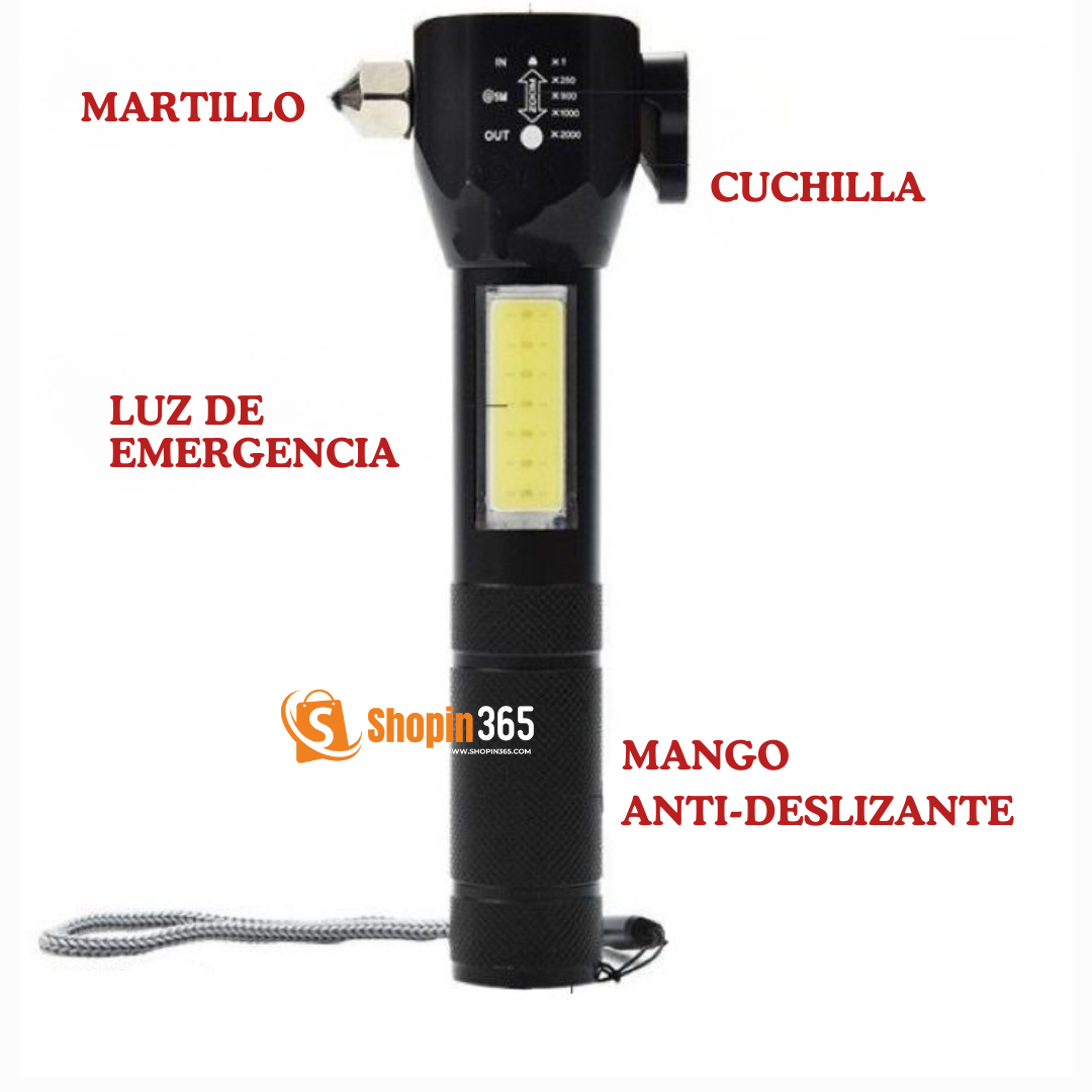 🚨 Linterna Martillo 7 en 1 que Puede Salvar tu Vida ⚡