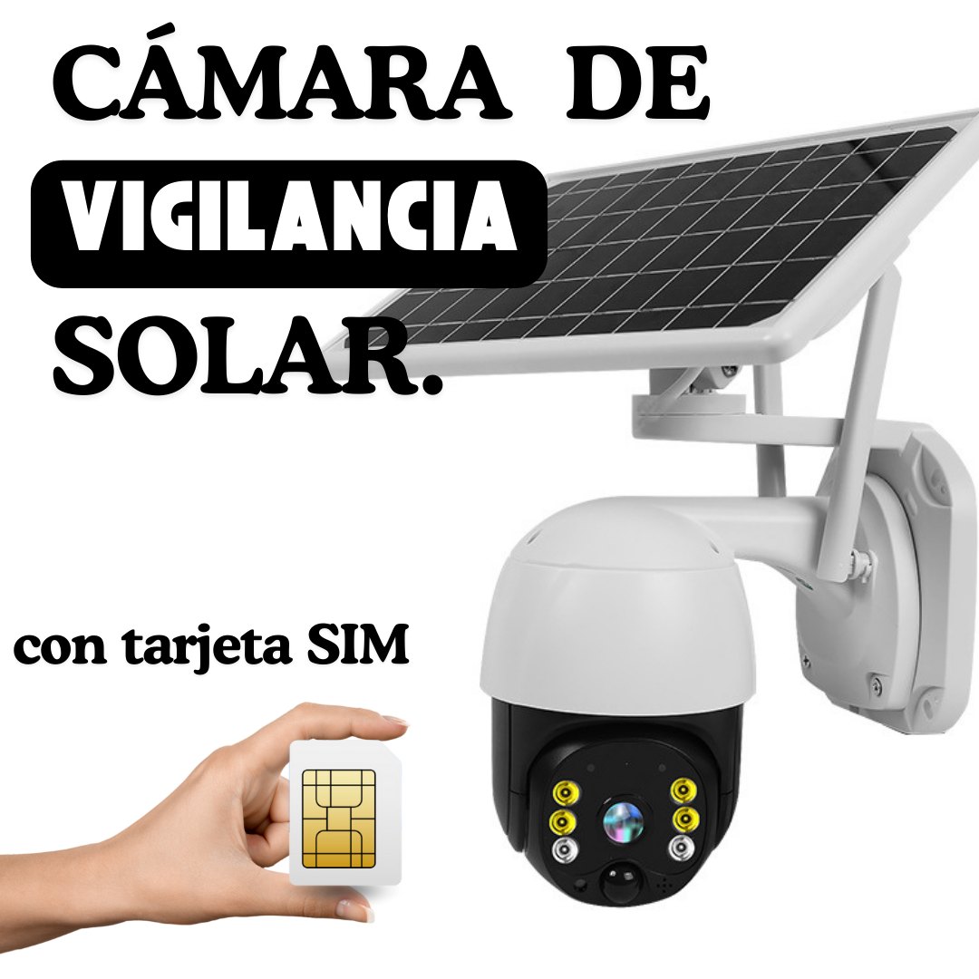 CAMARA DE VIGILANCIA CON PANEL SOLAR Y CHIP