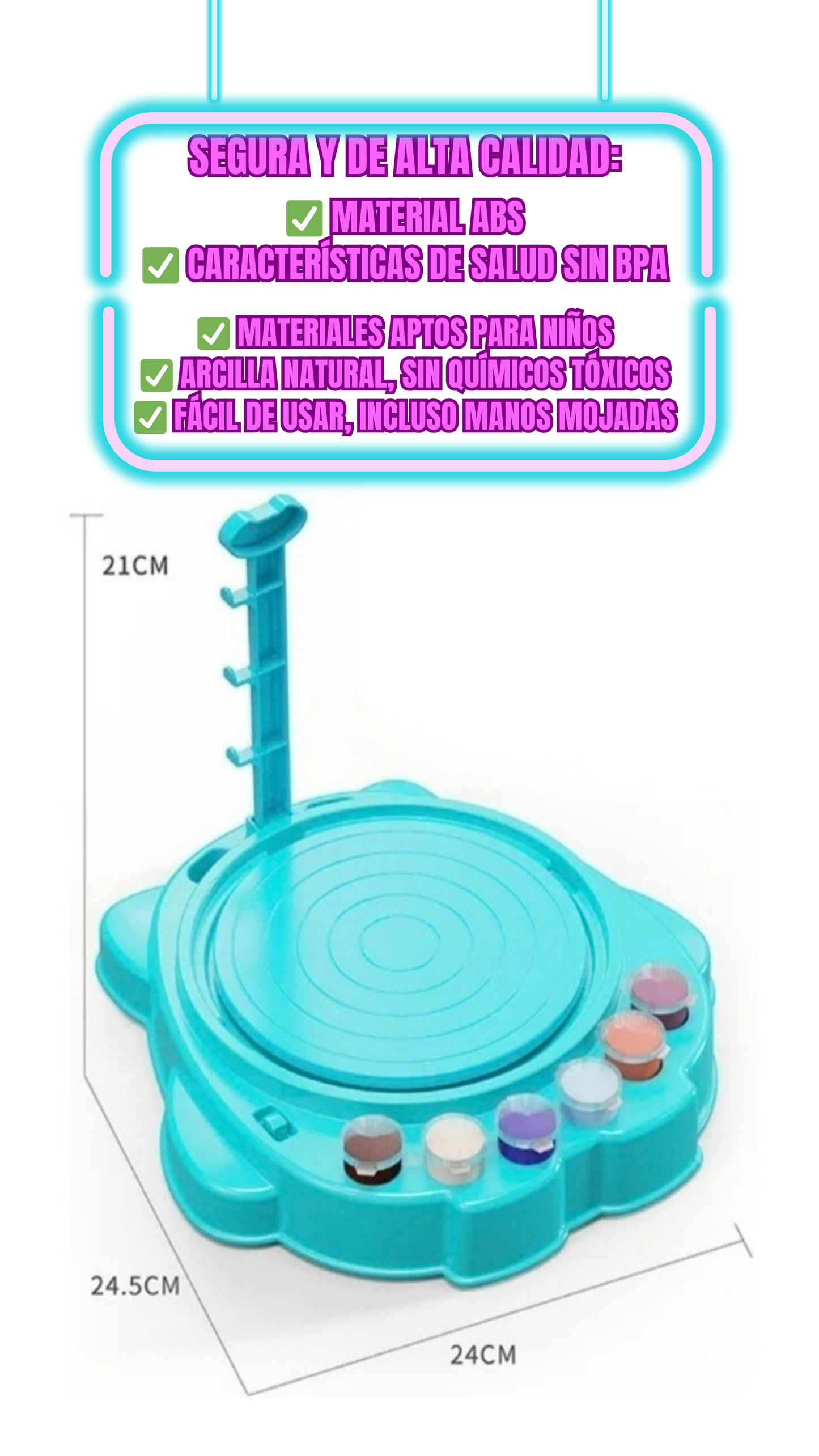 🎨 Máquina para moldear cerámica para niños Kawaii ✨