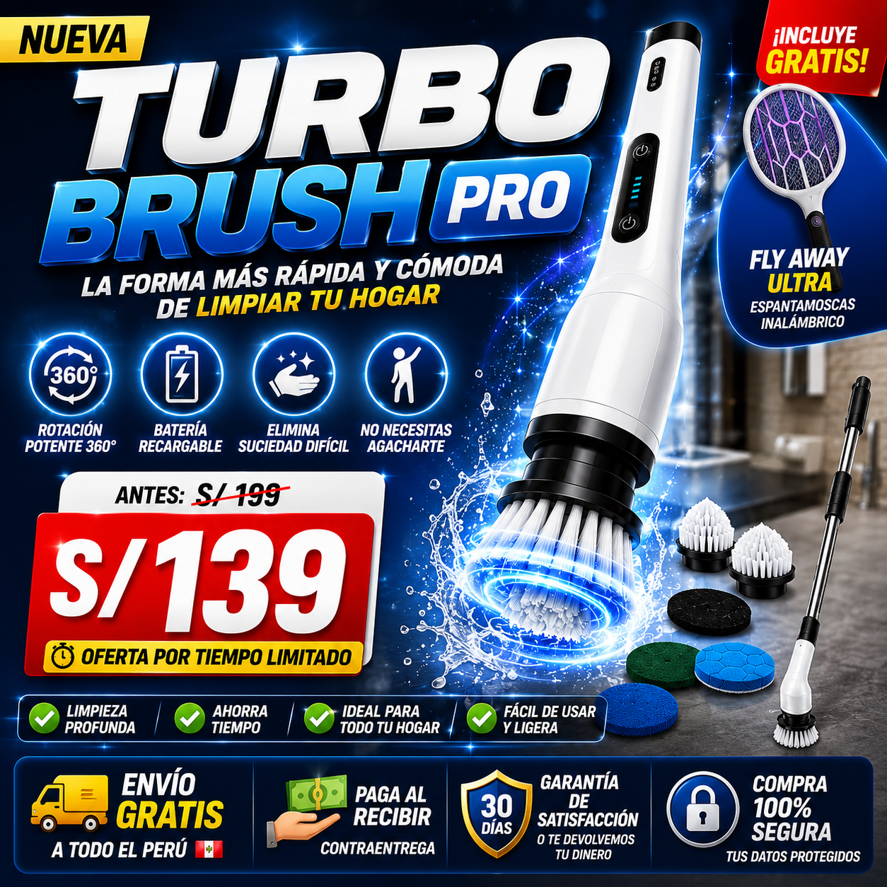 Nuevo Cepillo Turbo Brush Pro