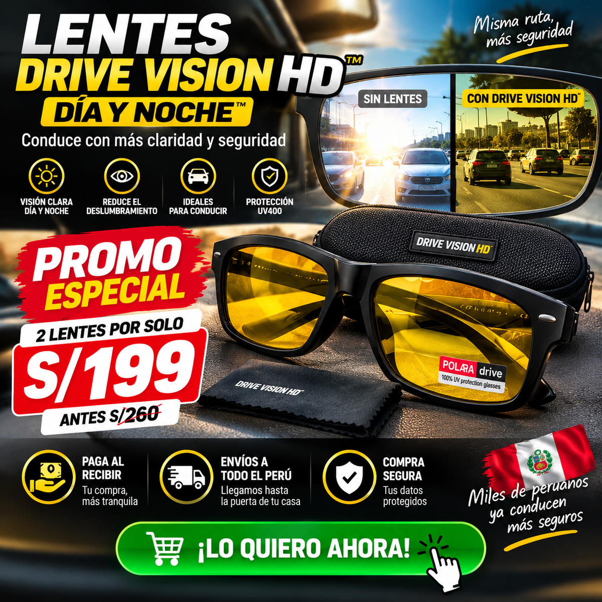 LENTES DRIVE VISION HD DIA Y NOCHE™