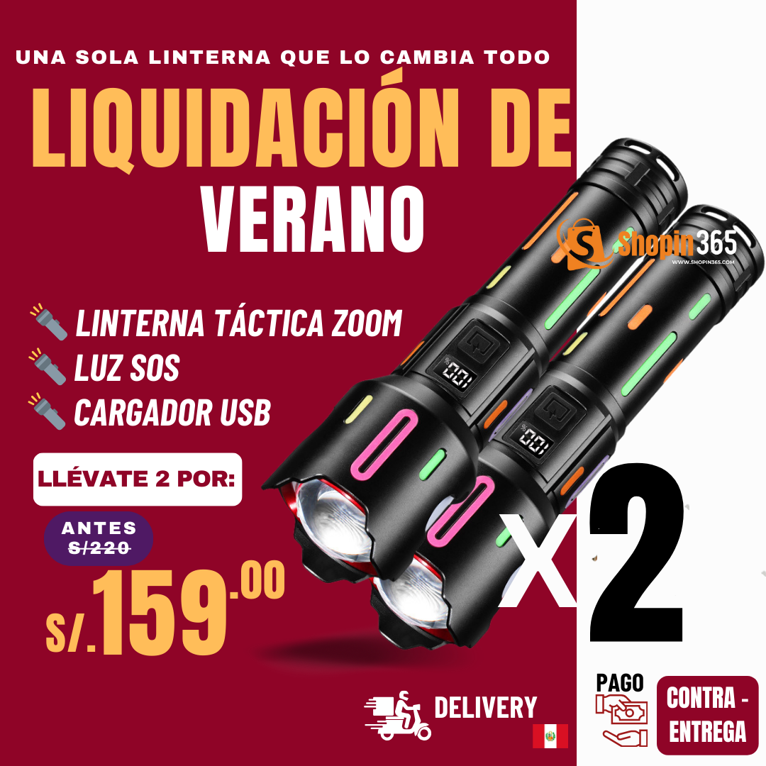 🔦 Linterna Láser LED Multifuncional - ilumina Hasta 200m