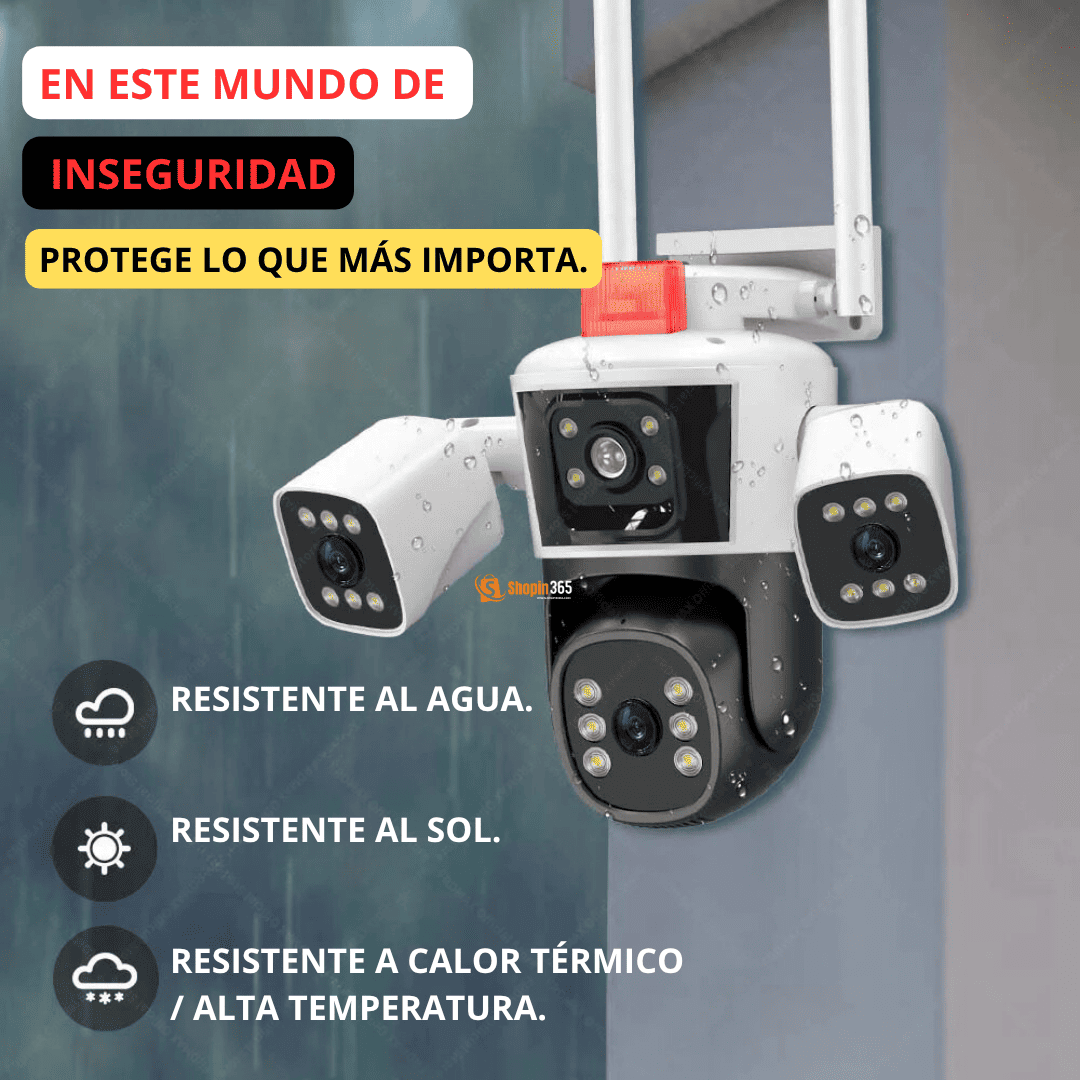 🚨 NUEVA CÁMARA 🎦 TRIPLE LENTE DELUXE+ Doble Panel Solar+ IA