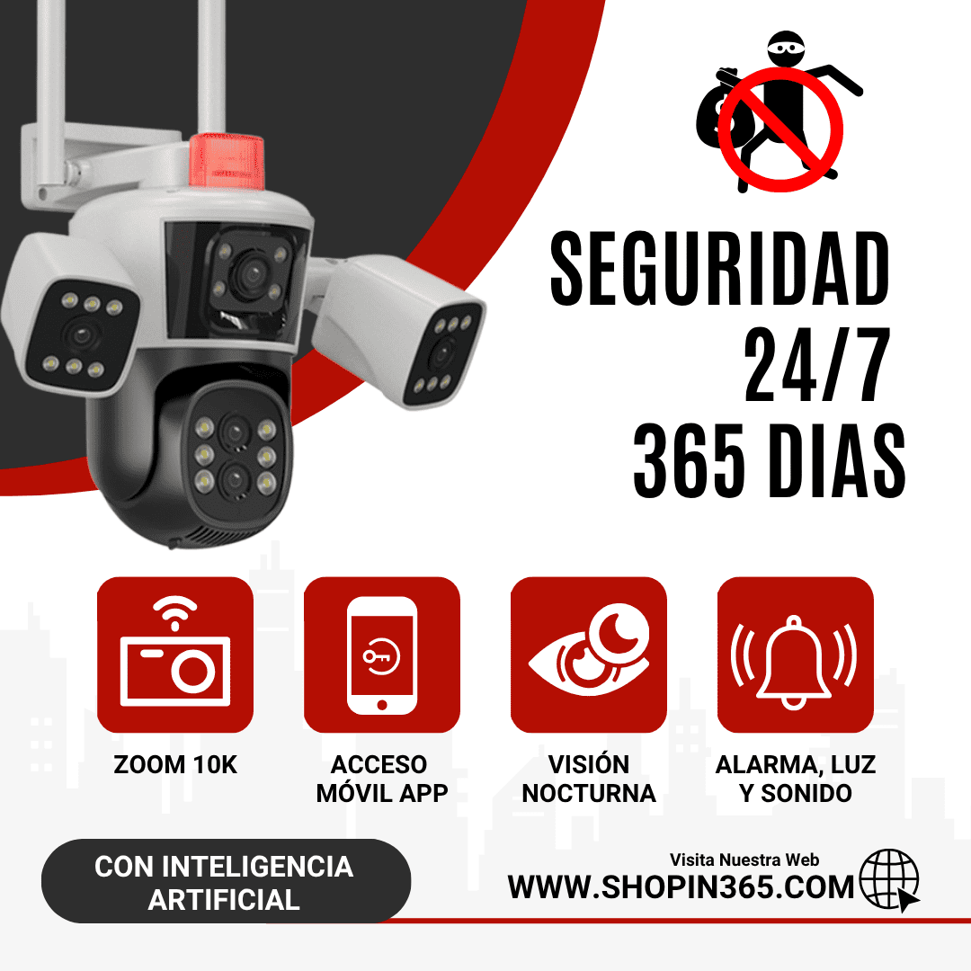 🚨 NUEVA CÁMARA 🎦 TRIPLE LENTE DELUXE+ Doble Panel Solar+ IA