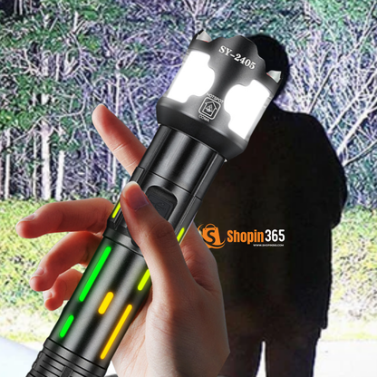 🔦 Linterna Láser LED Multifuncional - ilumina Hasta 200m