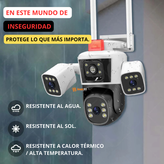 CAMARA TRIPLE LENTE 🚨Vigilante personal: Escucha, habla y protege en tiempo real.