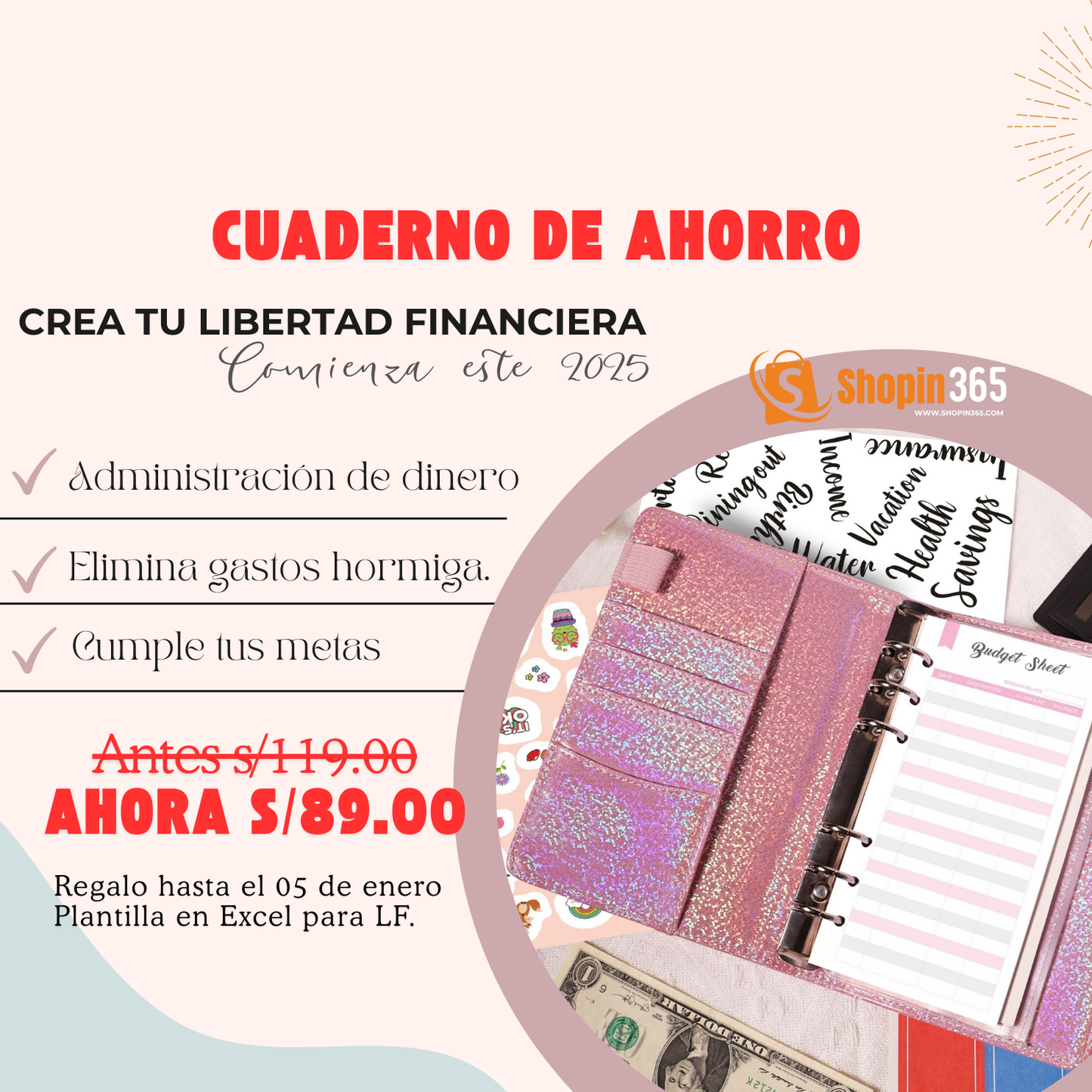 CUADERNO DE AHORRO 2025💸 ¡Domina tu Dinero! 🚀