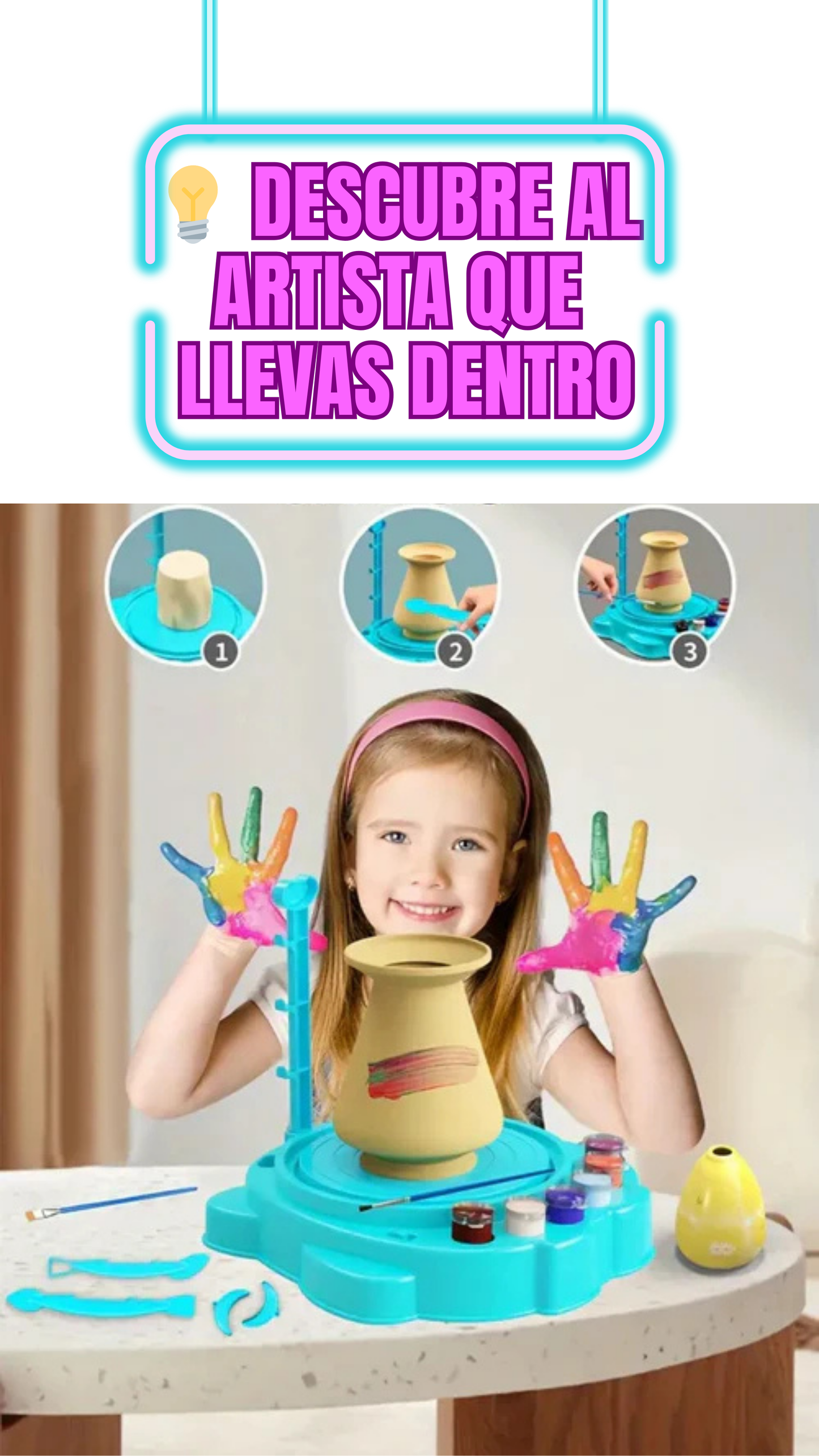 Máquina para moldear cerámica para niños Kawaii