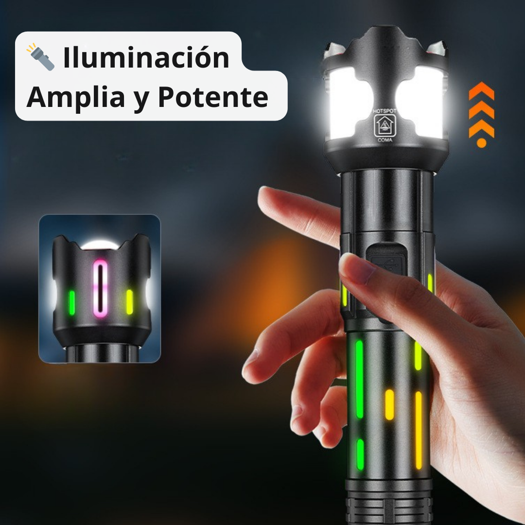 🔦 Linterna Láser LED Multifuncional - ilumina Hasta 200m