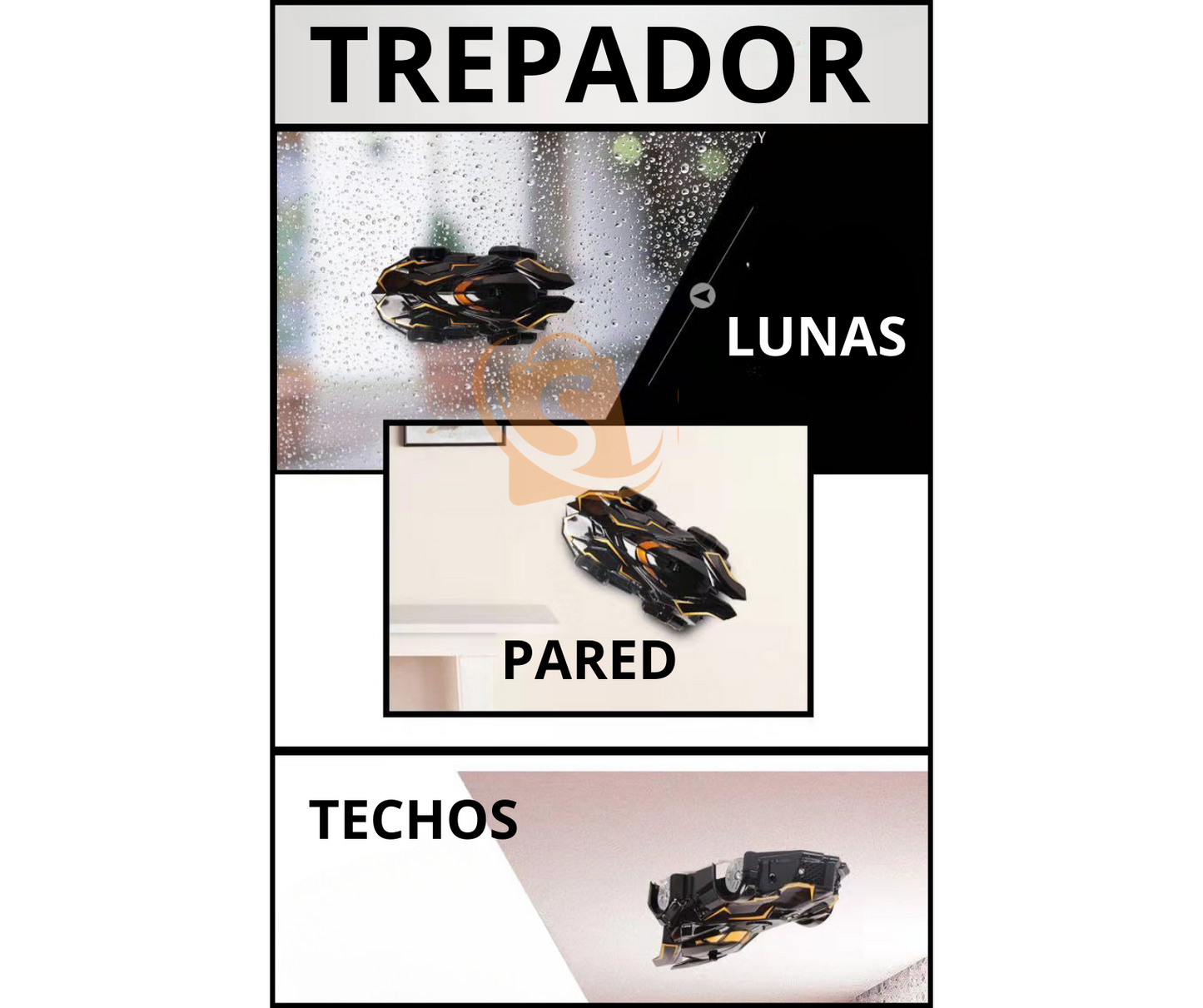 🏎️🔥CARRO TREPADOR 360°: PAREDES, TECHO, VENTANAS, PUERTAS🔥🏎️