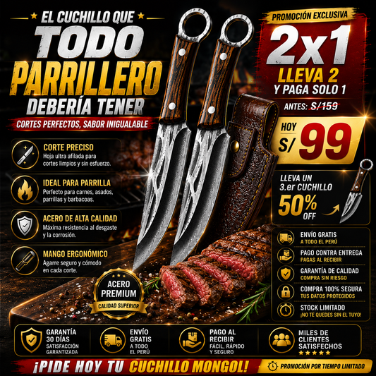 NUEVO CUCHILLO MONGOL - LLEVA 2 PAGA 1