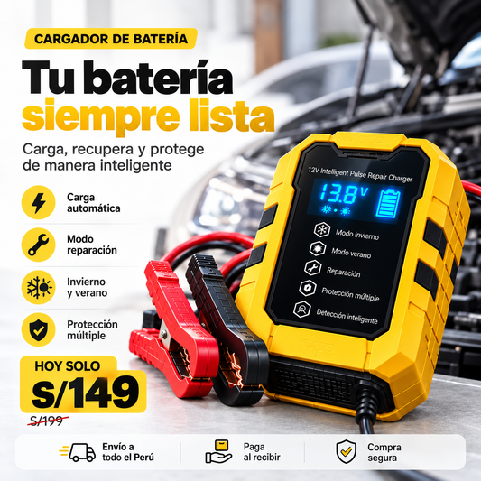 CARGADOR DE BATERIA PARA AUTO