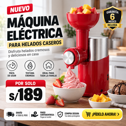 NUEVA MÁQUINA ELÉCTRICA DE HELADOS CASERO