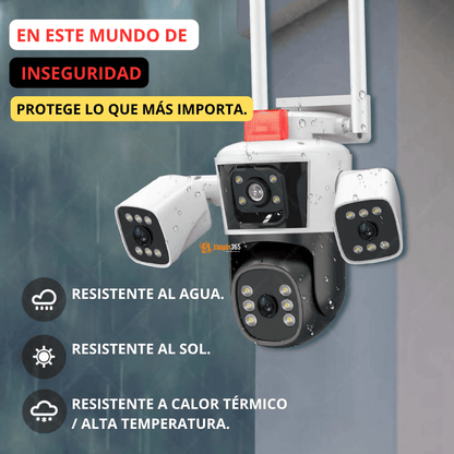 🚨 NUEVA CÁMARA 🎦 TRIPLE LENTE DELUXE+ Doble Panel Solar+ IA