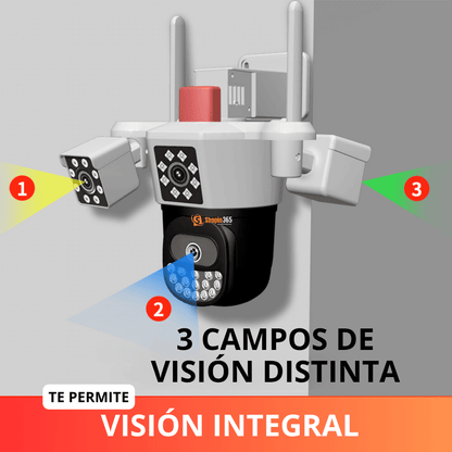 CAMARA TRIPLE LENTE 🚨Vigilante personal: Escucha, habla y protege en tiempo real.