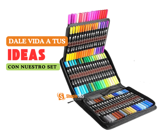 Plumones Doble Punta: Organización y Estilo ✍️✨ 120