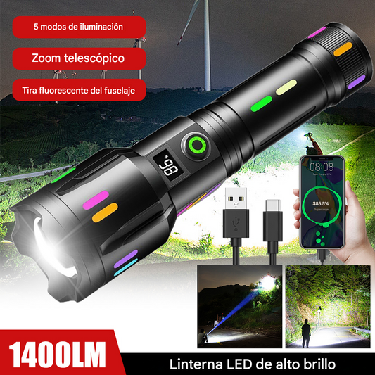 NUEVO PACK LINTERNA 200M + TACTICA 7 EN 1